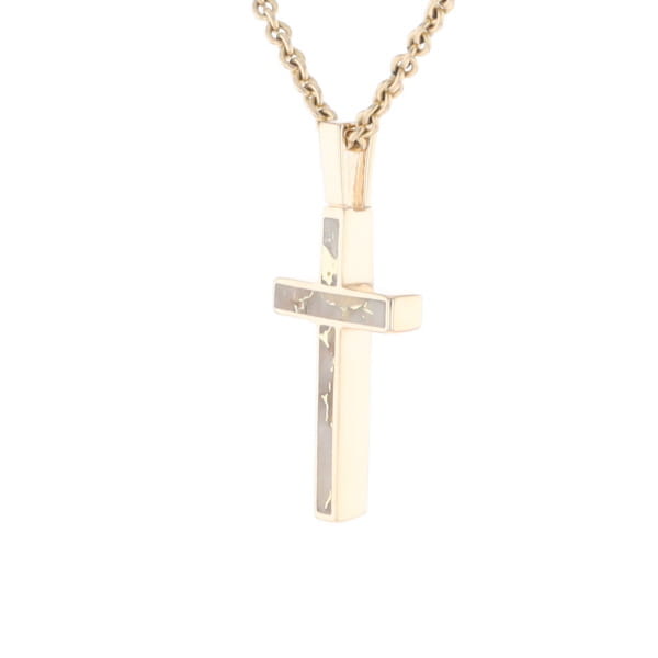 Three Section Gold Quartz Cross - G2