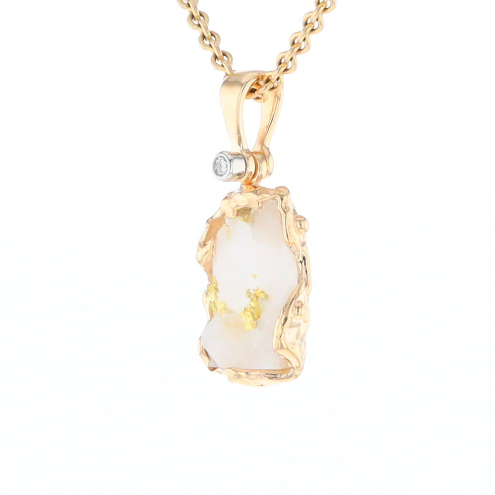 Rough Gold Quartz Freeform pendant