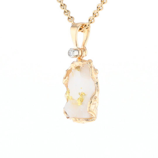 Rough Gold Quartz Freeform pendant