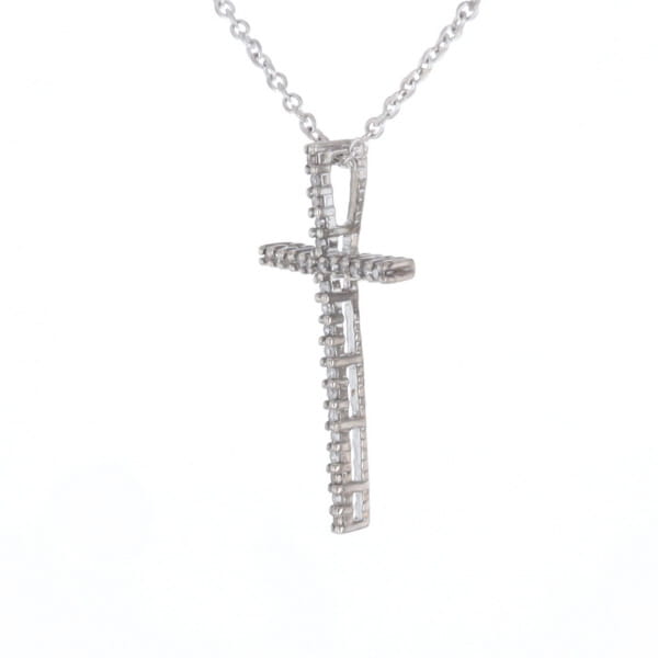 Thin Diamond Cross Necklace