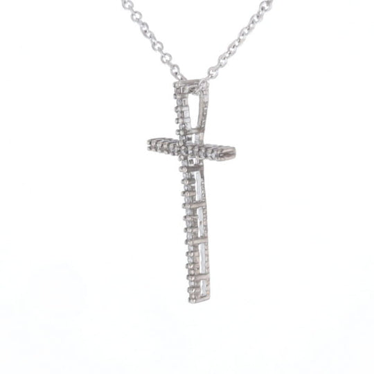 Thin Diamond Cross Necklace