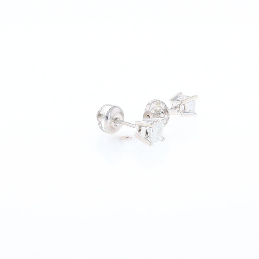 Princess Cut Diamond Stud Earrings
