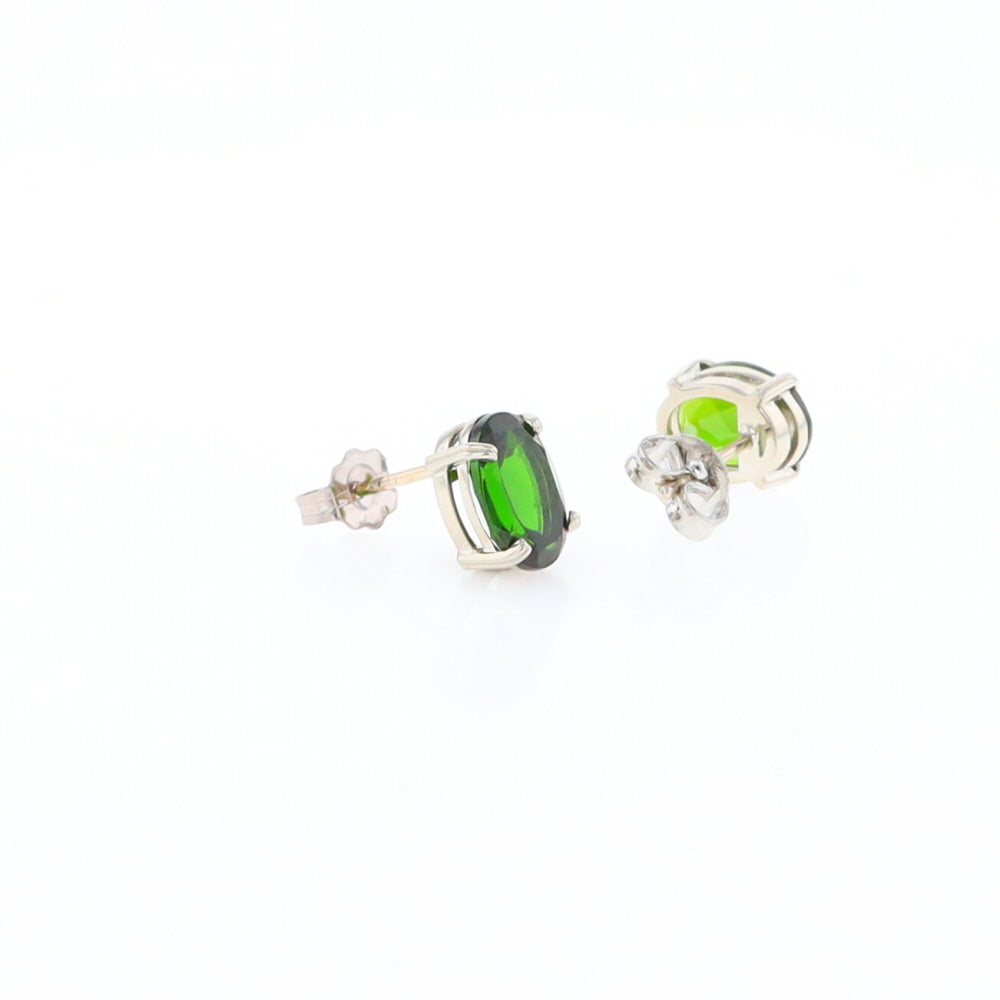 Chrome Diopside Solitaire Studs