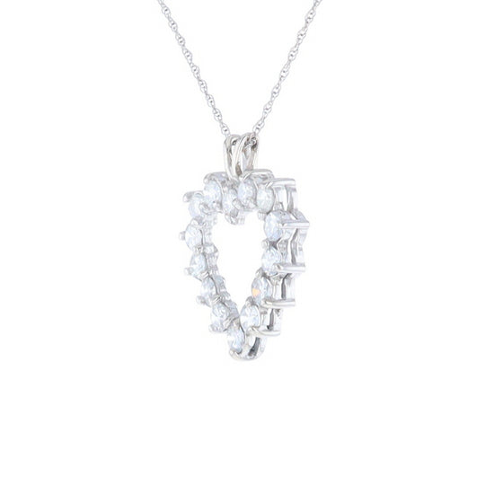 Open Heart Diamond Pendant