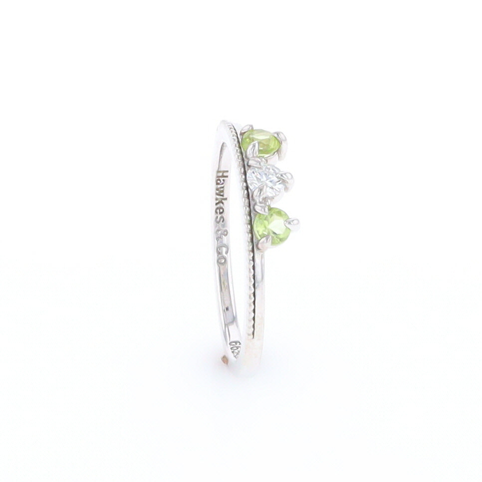 Peridot & Diamond Mother's Ring