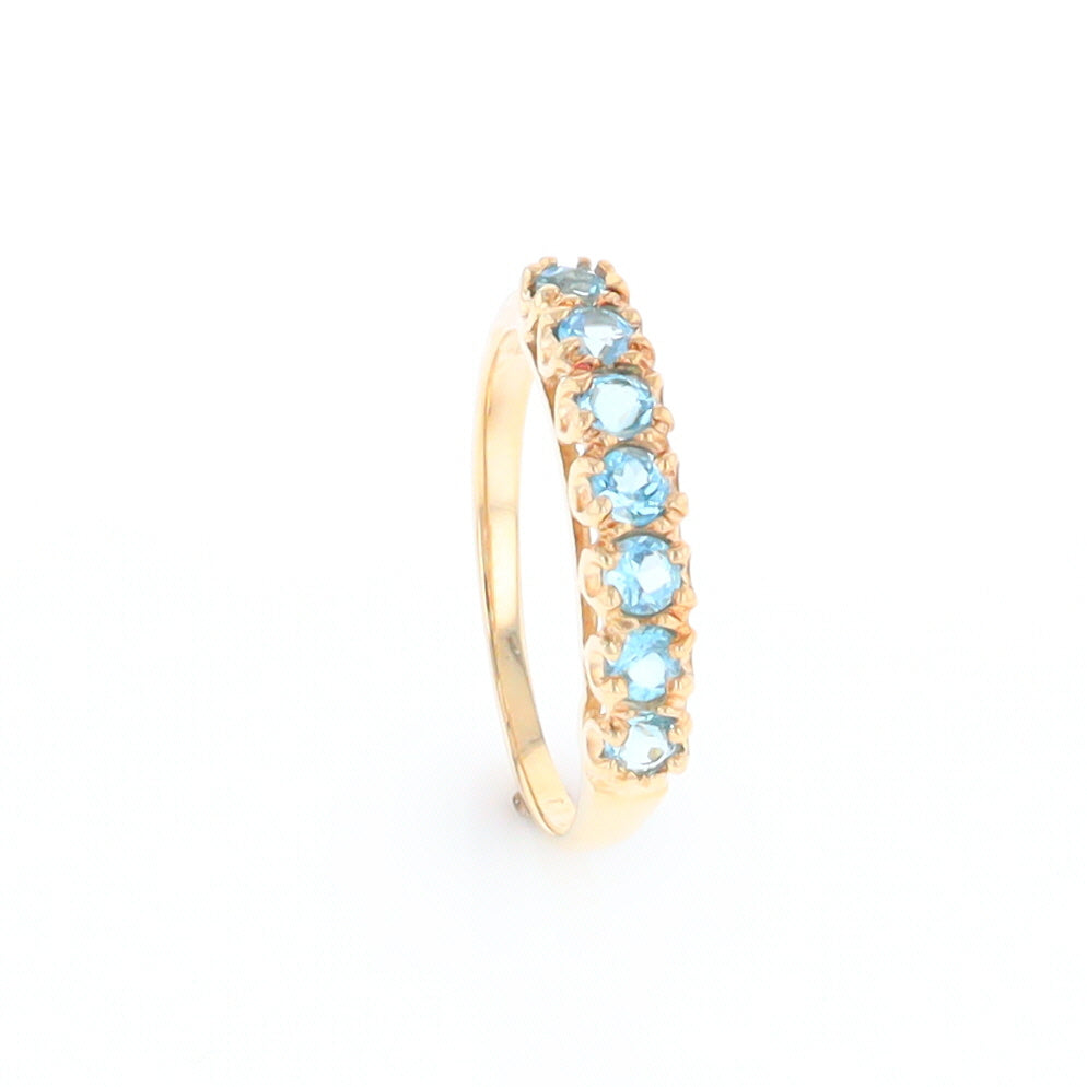 Round Blue Topaz Band