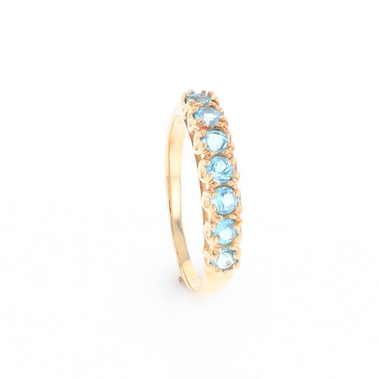 Round Blue Topaz Band