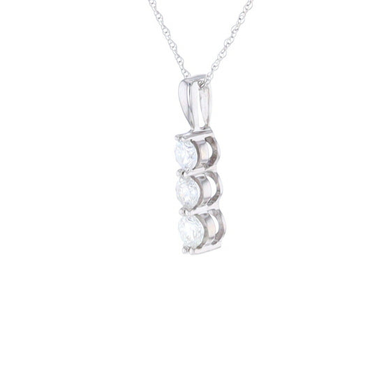 Three Diamond Drop Pendant