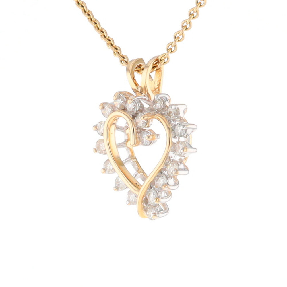 Open Heart Diamond Pendant