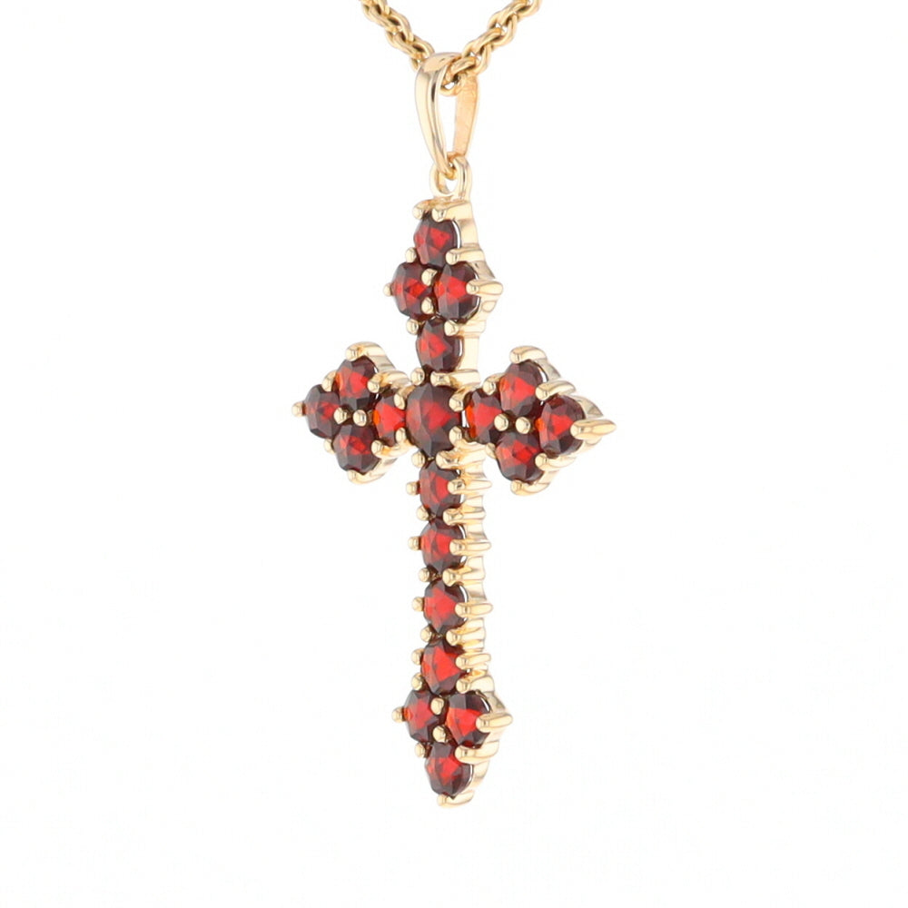 Vintage Garnet Cluster Cross