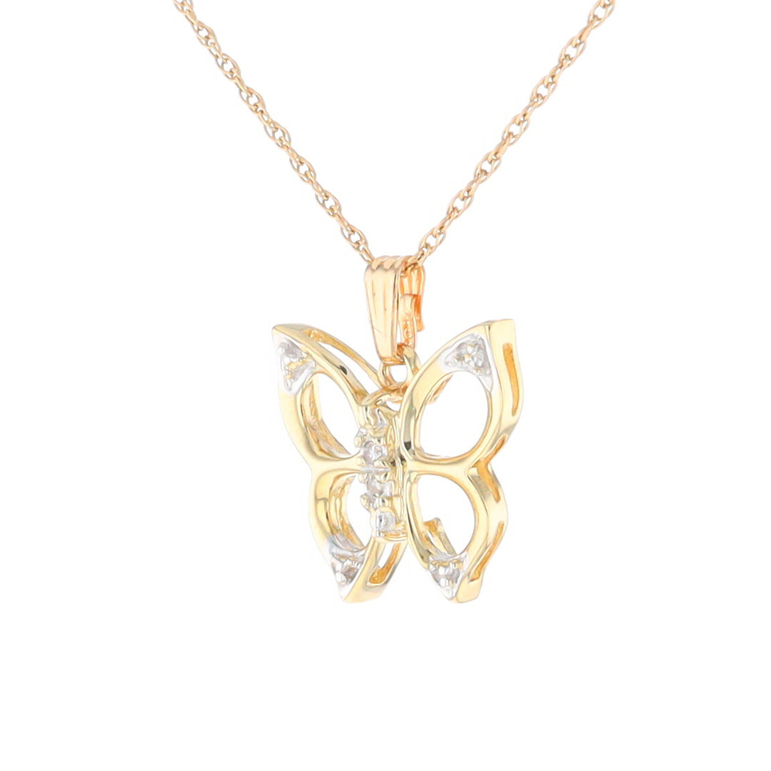 Diamond Butterfly Pendant