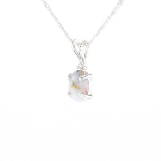 Gold Quartz Cabochon Necklace