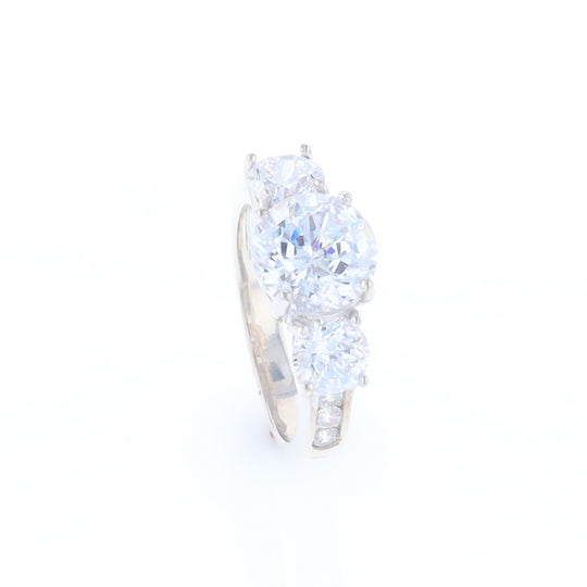 Three Stone Cubic Zirconia Ring