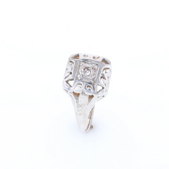 Vintage Square Top Diamond Ring