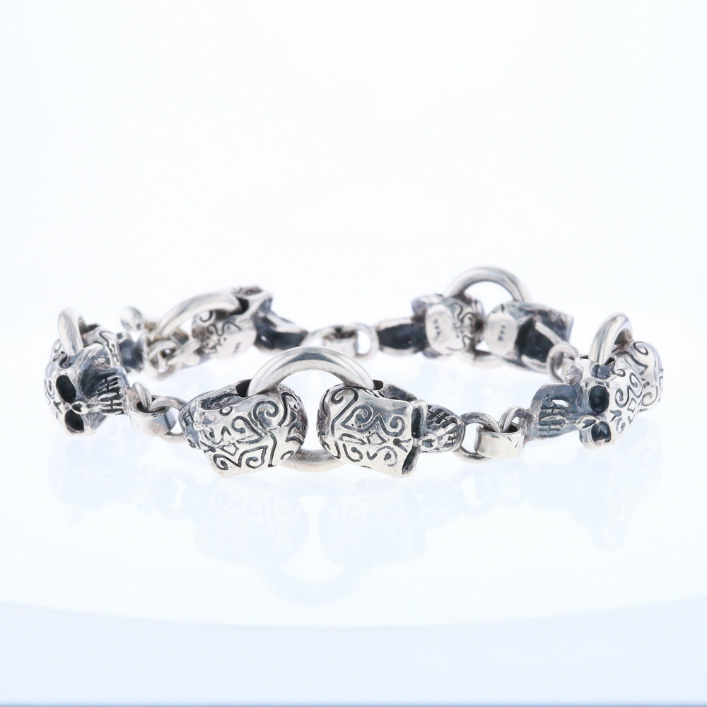 Silver Skull Bracelet