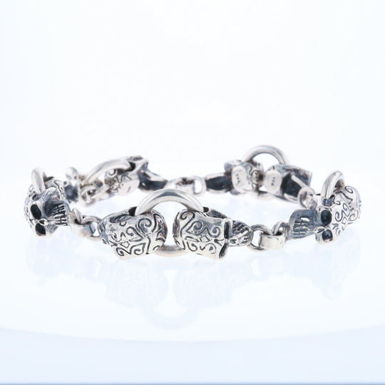 Silver Skull Bracelet