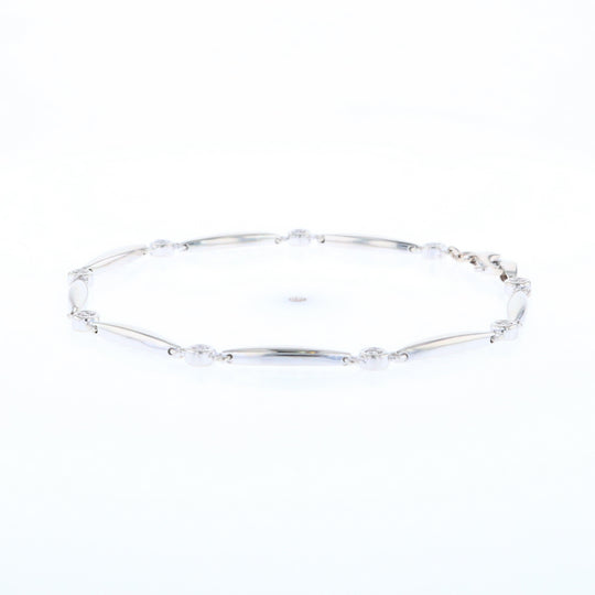 Elongated Link Diamond Bracelet