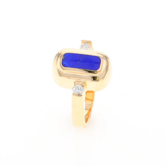 Lapis 0.16ctw Diamond Ring