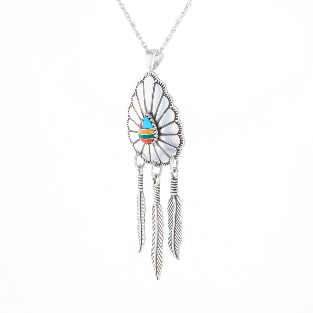 Native Feather Dangle Pendant