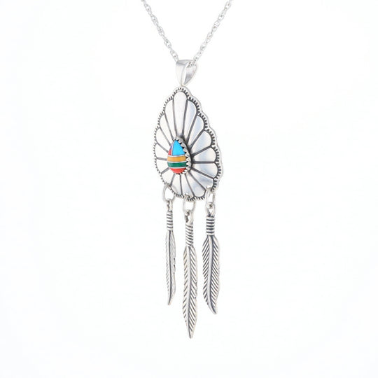 Native Feather Dangle Pendant