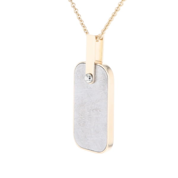 Meteorite Reversible Dog Tag Pendant