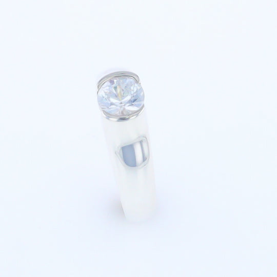 Cubic Zirconia Solitaire Ring