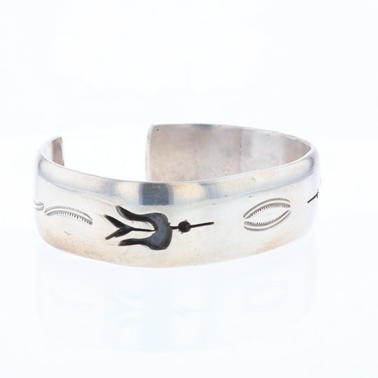 Native Silver Bird Cuff Bracelet