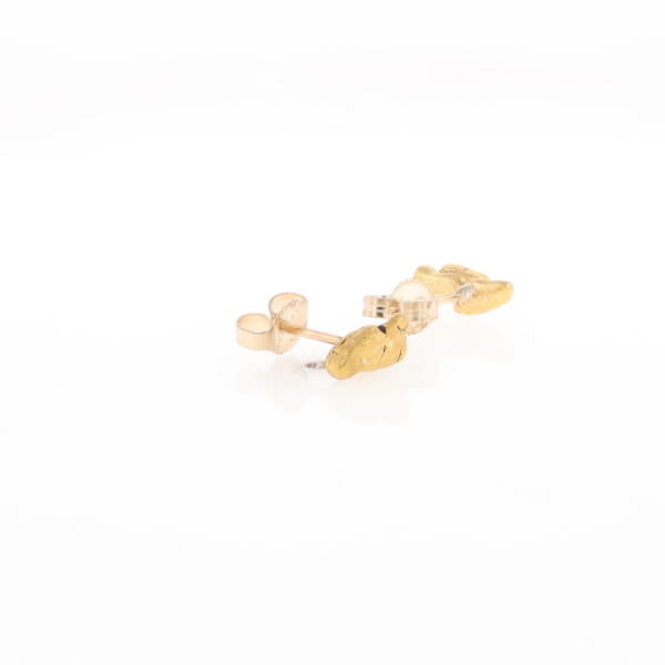 Natural Gold Nugget Stud Earrings