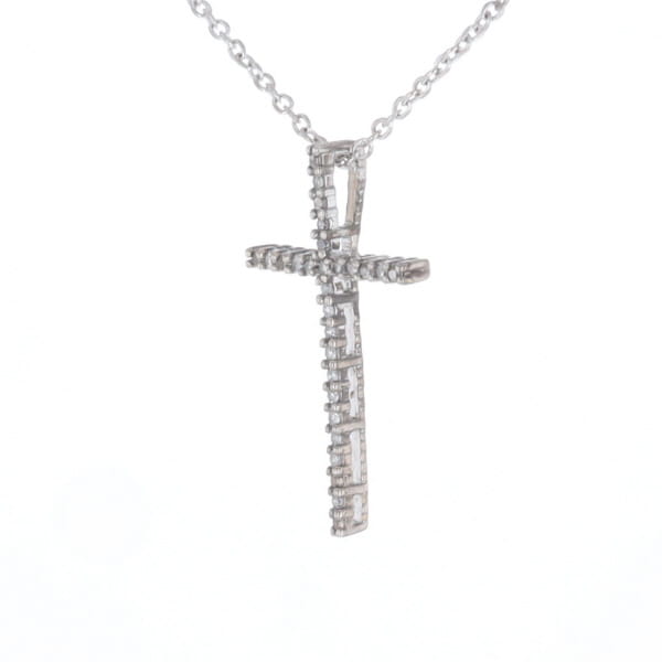 Thin Diamond Cross Necklace