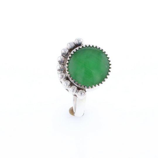 Green Glass Beaded Ring