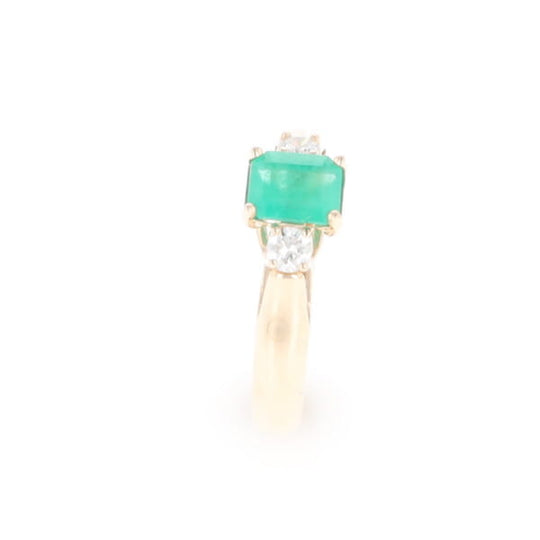 Emerald 3-Stone Trellis Ring