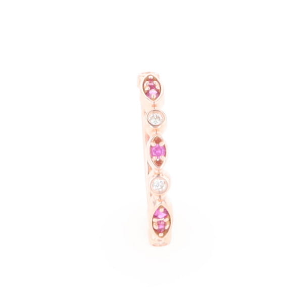 Pink Sapphire Simply Vintage Wedding Band