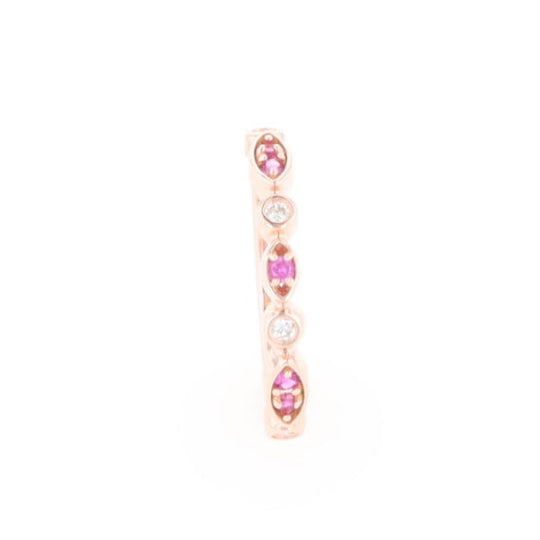 Pink Sapphire Simply Vintage Wedding Band