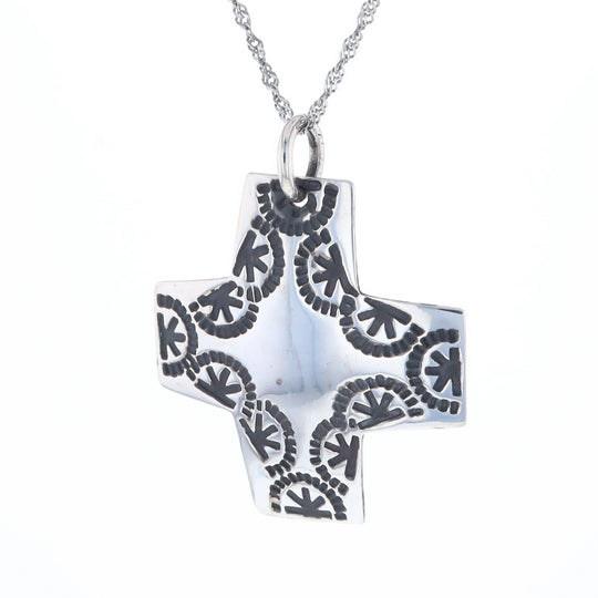 Stamped Cross Pendant