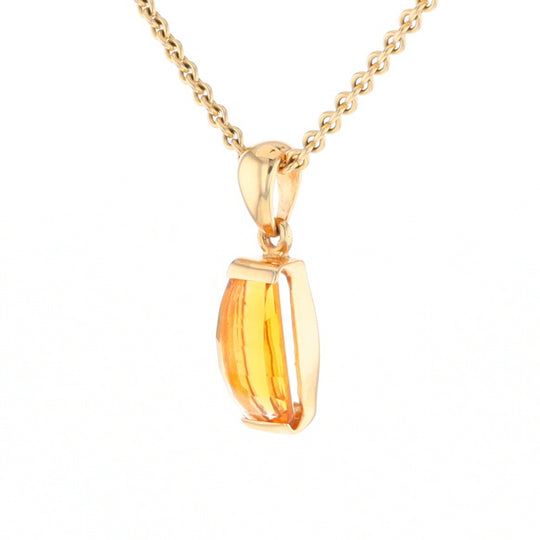 Fancy Cut Citrine Solitaire Pendant