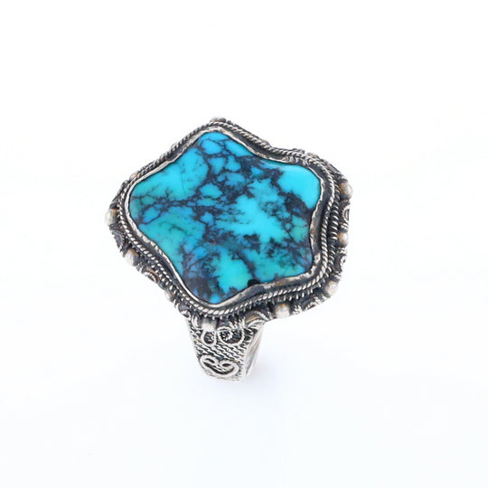 Adjustable Star Shaped Turquoise Ring