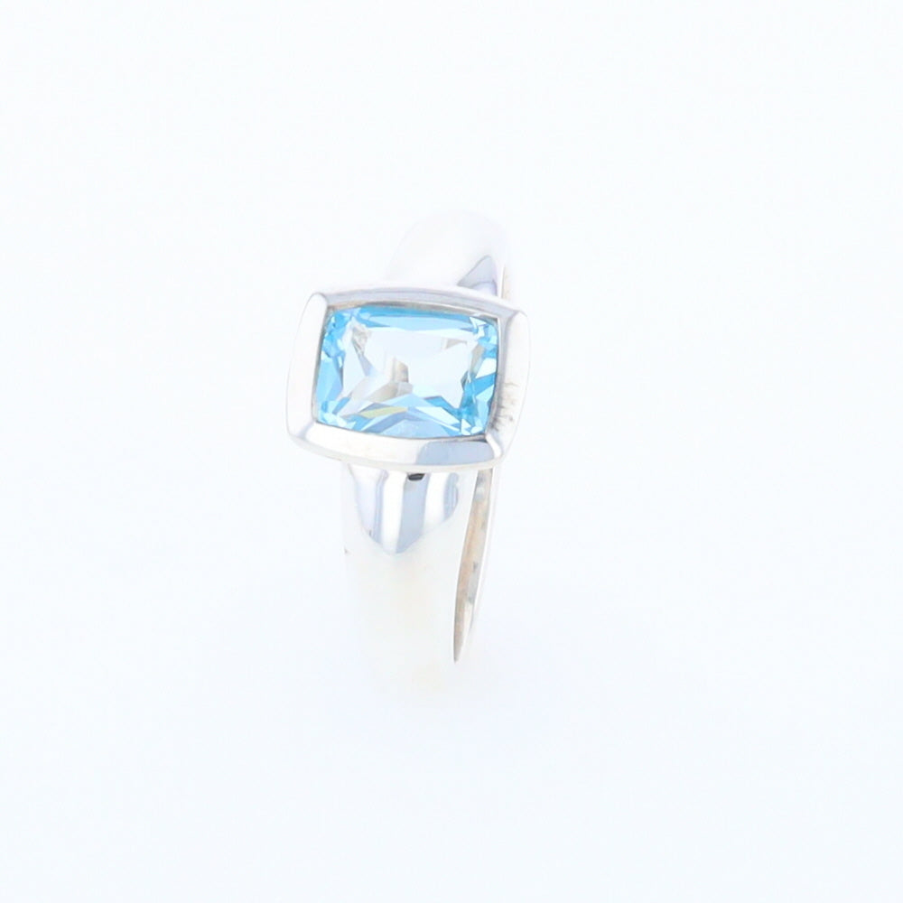 Bezel Blue Topaz Ring