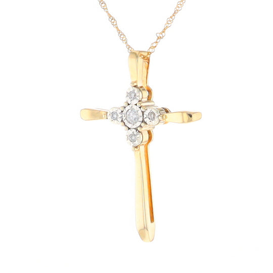 Illusion Cluster Cross Necklace