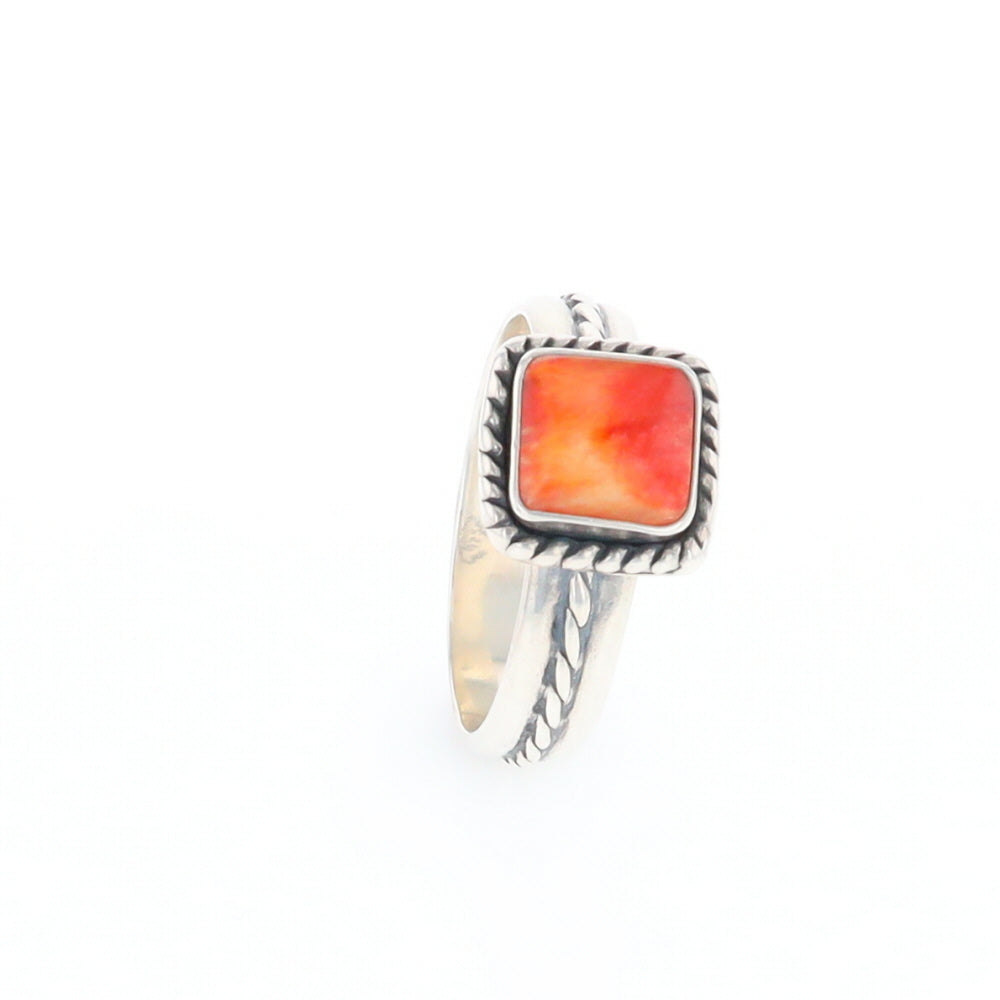 Braided Square Spiny Oyster Ring