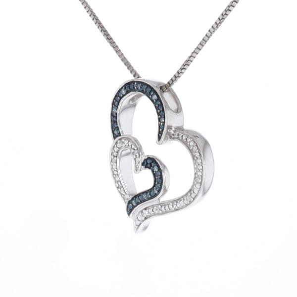 Double Heart Diamond Necklace
