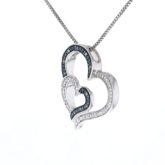 Double Heart Diamond Necklace