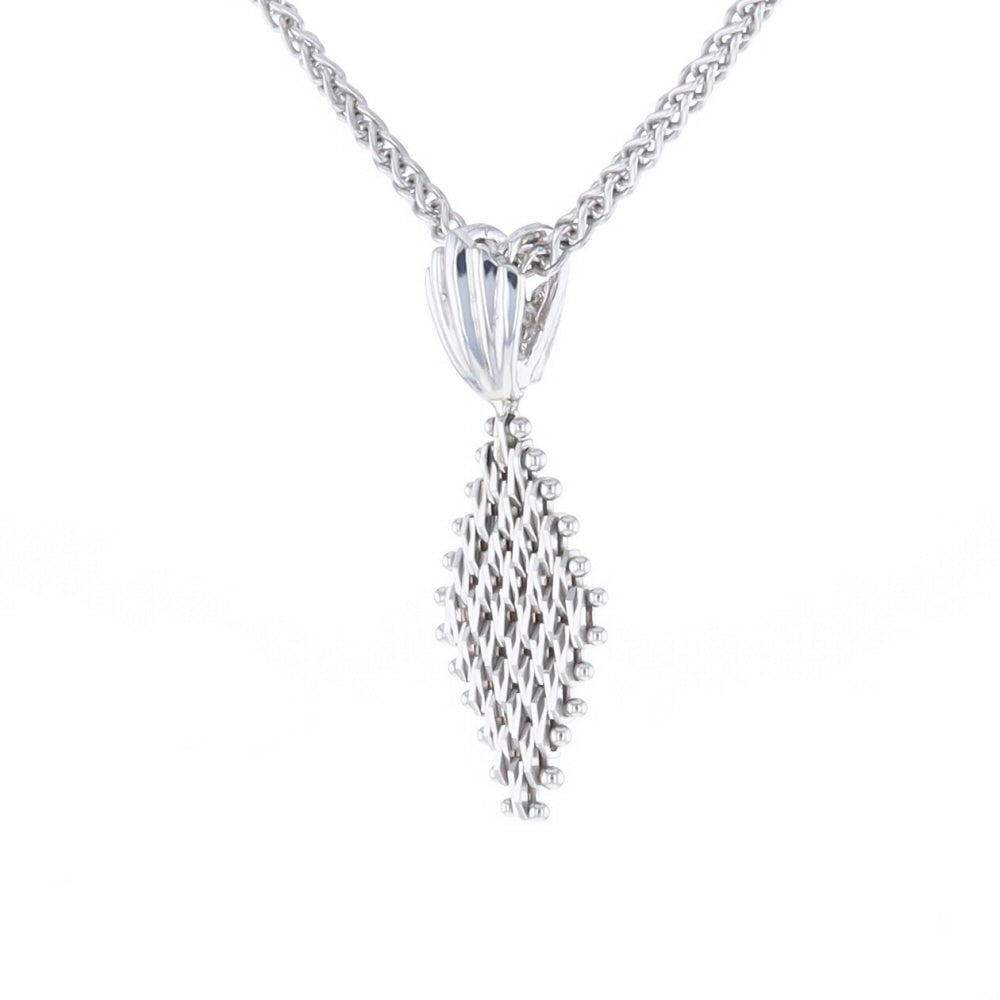 Woven White Gold Pendant
