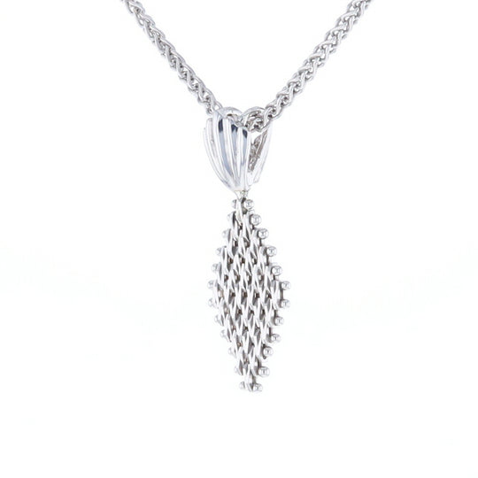 Woven White Gold Pendant