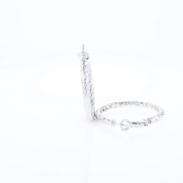 Diamond Cut Hoop Earrings