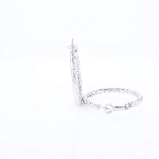 Diamond Cut Hoop Earrings