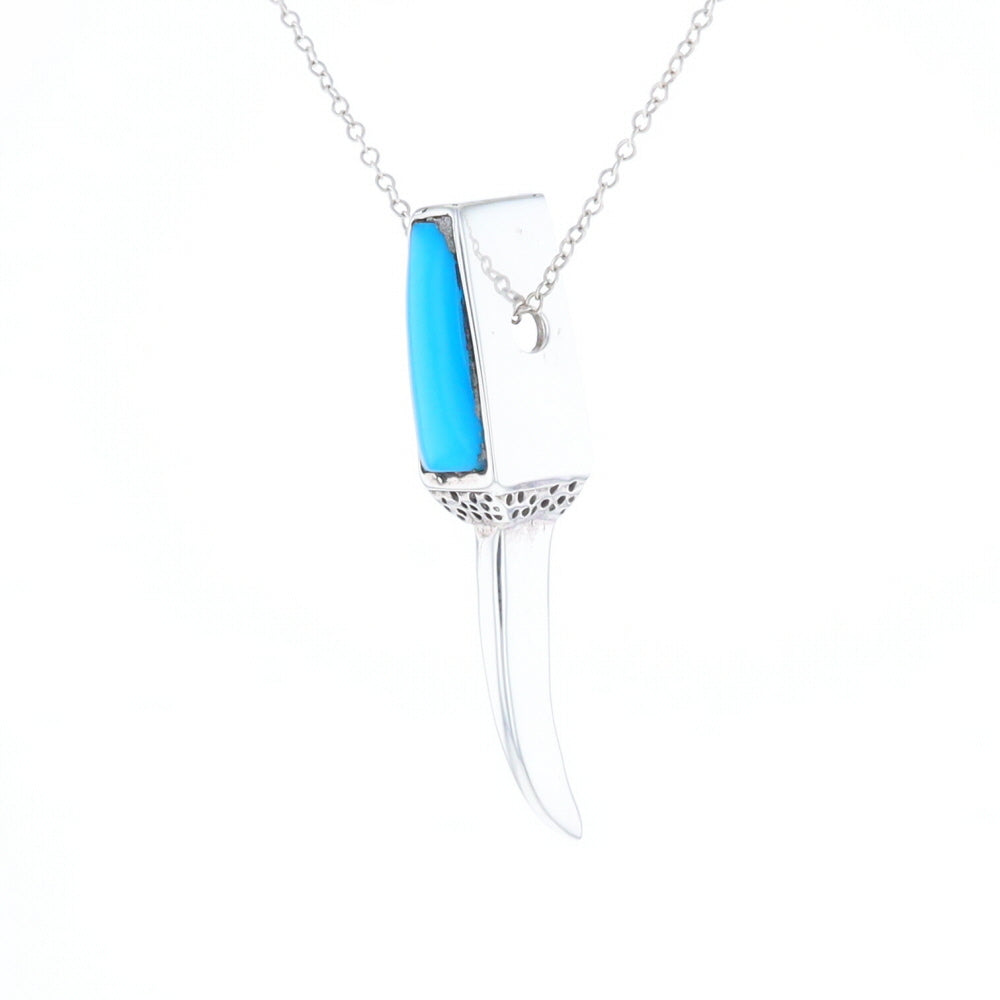 Turquoise Talon Inlaid Pendant