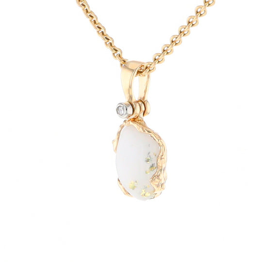 Gold Quartz Freeform Pendant (G2)