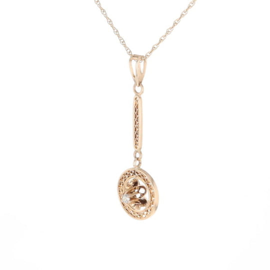 Buttercup Filigree Vintage Pendant