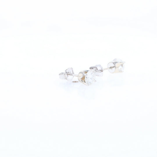 Moissanite Solitaire Stud Earrings