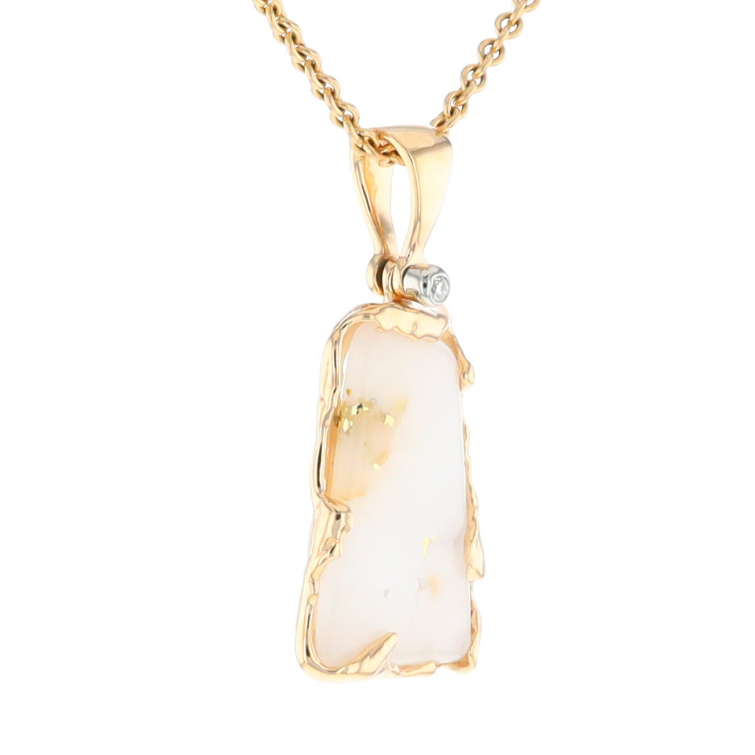 Gold Quartz Freeform Pendant  (G2)